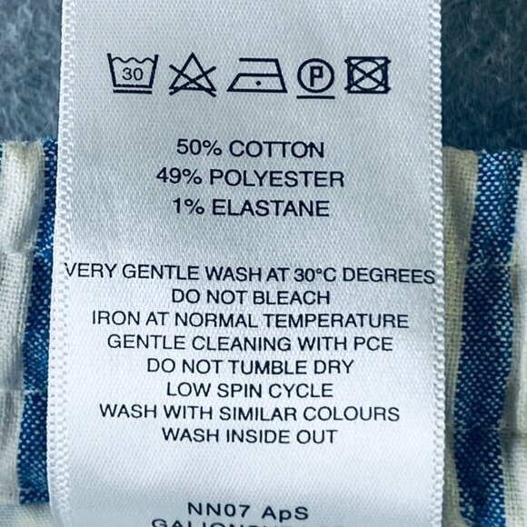 NN. 07 Gregor Drawstring Shorts Size XL Blue Stripe Elastic Waist Pockets New - Picture 8 of 12